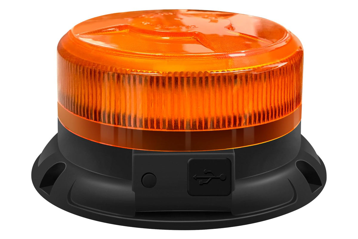 AnTom Magnetic Wireless Strobe Light Amber Warning Beacon Light for Trucks