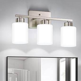 FonmYim Brushed Nickel Bathroom Light Fixtures Vanity Lights Over Mirror