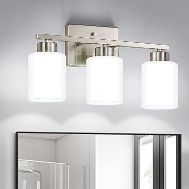 FonmYim Brushed Nickel Bathroom Light Fixtures Vanity Lights Over Mirror