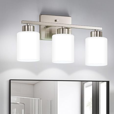 FonmYim Brushed Nickel Bathroom Light Fixtures Vanity Lights Over Mirror