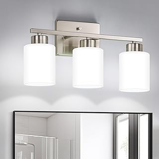 FonmYim Brushed Nickel Bathroom Light Fixtures Vanity Lights Over Mirror - Image 1