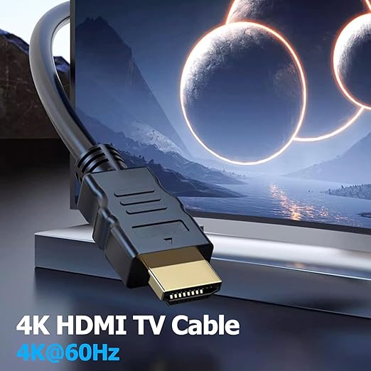 HDMI Cable 4 FT 2-Pack, 4K HDMI TV Cable 4FT, Shielded HDMI 2.0 CL3 Rated Cord for Smart Monitor with Streaming TV, 4K, 1080P@144Hz,ARC & CL3 Rated | for Laptop, Monitor, PS5, PS4, Xbox, Soundbar