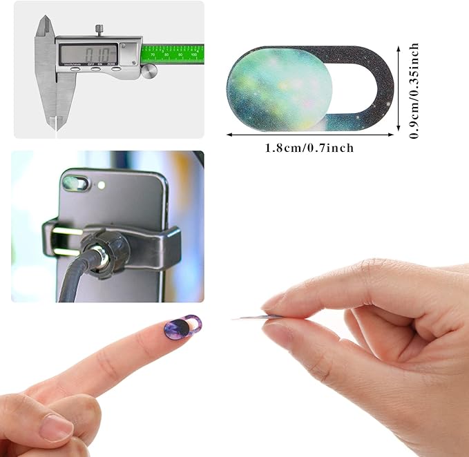 10pcs Laptop Camera Cover Slide Universe Webcam Cover Slide Starry Sky Ultra Thin Web Camera Cover for Laptop Desktop PC MacBook Pro iPad Smartphone Tablet Privacy Security Camera Blocker