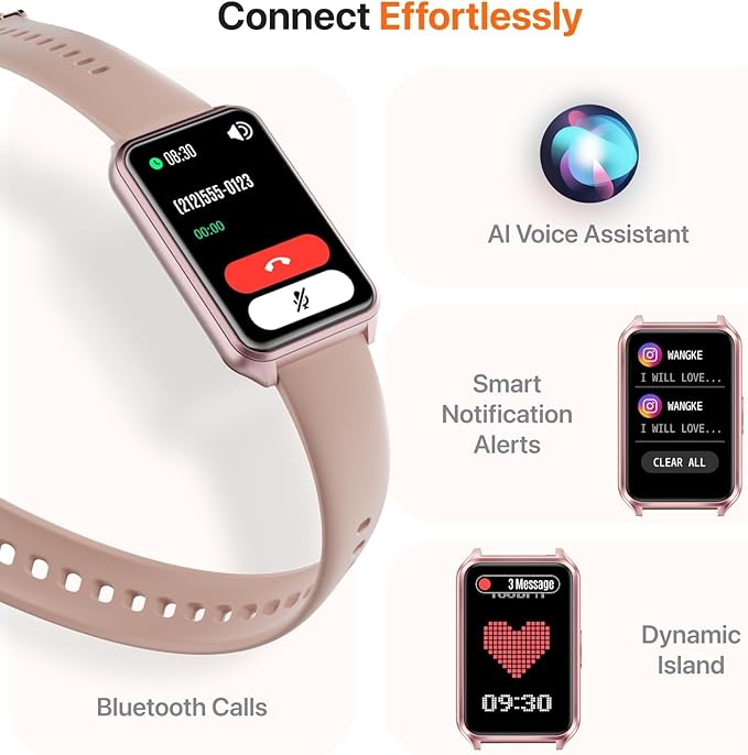 Smart Watch Fitness Tracker with Make Call 24/7 Heart Rate Blood Pressure Sleep Monitor, 100+ Sports Modes, Calorie Step Counter for Walking, IP68 Waterproof, Smart Watches for Men Women