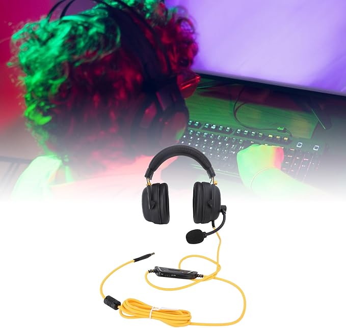 EBTOOLS Wired USB Gaming Headset, 50mm Drivers 7.1 Surround Sound with Custom EQ Software Detachable Noise Canceling Mic (Black)