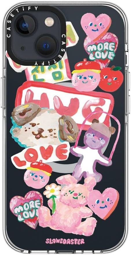 CASETiFY Clear iPhone 13 Case [Not Yellowing / 6.6 ft. 3X Military Grade Drop Protection/Magsafe] - SLOWCOASTER Sticker - Clear