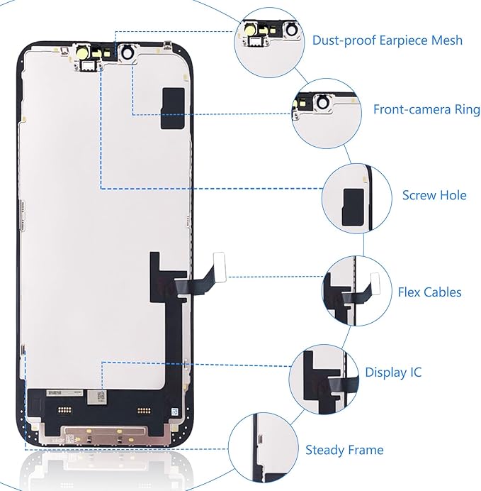 for iPhone 14 Plus Screen Replacement 6.7 Inch, 3D Touch LCD Display for A2886, A2632, A2885, A2888, A2887, with Repair Tools Kit+Waterproof Frame Sticker+Tempered Glass