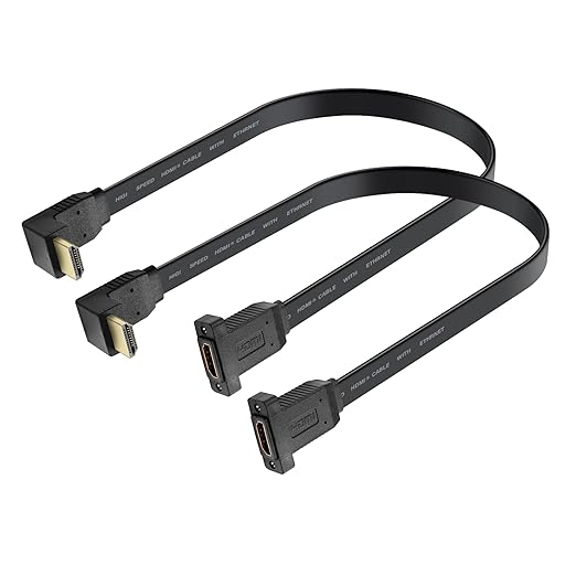 GINTOOYUN 20inch 4K HDMI Extension Cable (M/F) - Black - Supports 4K@60Hz, 3D, ARC - Compatible with Roku TV, PS5, Blu-ray, PC Monitor, Projector