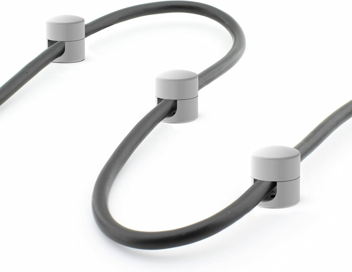 Cable Anchors for Desk Organization White | Premium Aluminum Cord Organizers | Charger + Cable Management Clips for Home & Office | Stylish, Sturdy, & Functional | (3 Pack)