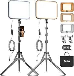 Torjim 12 Inch Video Light Kit for Creators | 30W High Brightness