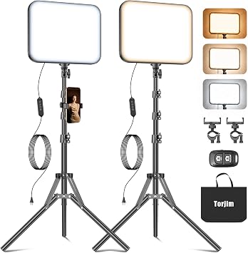 Torjim 12 Inch Video Light Kit for Creators | 30W High Brightness