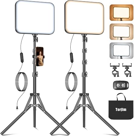 Torjim 12 Inch Video Light Kit for Creators | 30W High Brightness