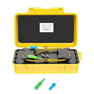 Fiber Optic OTDR Launch Cable Box, SC/APC-LC/UPC 1000M Single Mode