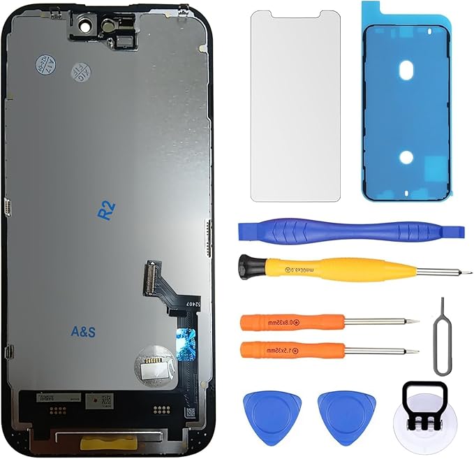NB+ Screen Replacement for iPhone 15 6.1 Inch LCD Retina FHD Display COF Touch Screen Digitizer with Repair Tool Kits, Waterproof Tape, Screen Protector