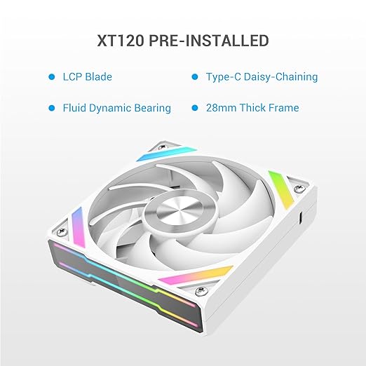 SAMA Q60 360mm AIO Liquid CPU Cooler, 2.8" LCD Display, Quiet FDB PWM Fans, High-Performance Pump, Intel LGA 1700/1851/1200/115X/2011/1366 & AMD AM5/AM4 Compatible ??White