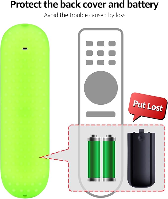 [2-Pack] HZIME New Replacement Remote Control Cover Compatible for Google TV Streamer 4K TV GY3LE Voice Remote, Silicone Controller Case Sleeve (Glow-in-The-Dark，Green/Blue)