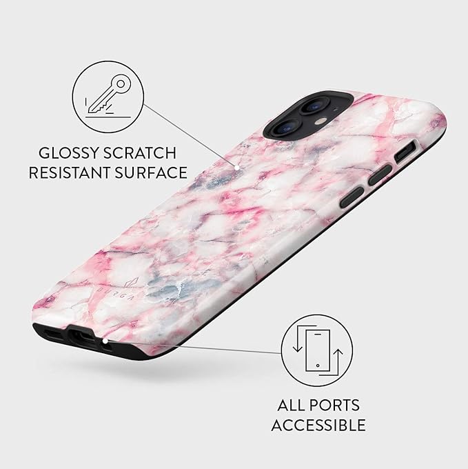 BURGA Phone Case for iPhone 12 - Cute, Trendy, Aesthetic, Pattern Phone Cover, Hard Shell Protection - fits Apple iPhone 12 Case for Women and Men