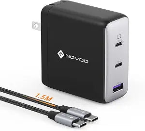 100W USB C Charger, 120W MacBook Pro Charger, 3-Port GaN Fast Charger with PD3.0, PPS, for MacBook pro & Air, ipad Air, iPhone 15, iPad, Laptops and All USB C Device - Image 1