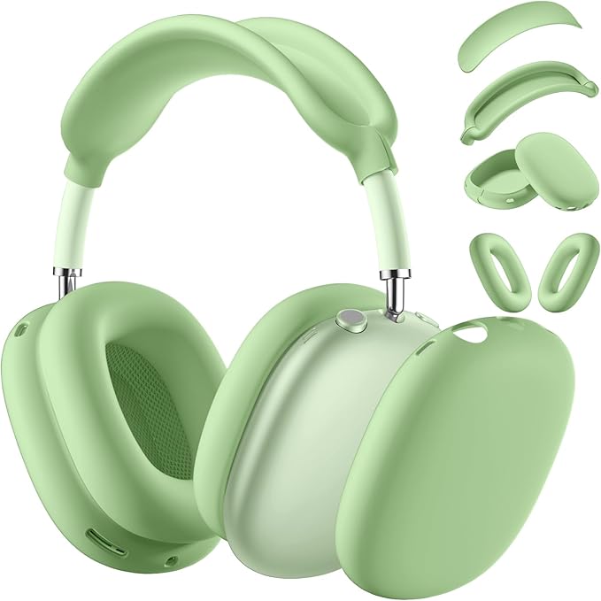 Lerobo Case for AirPods Max, Anti-Scratch Ear Pad & Headband Protector, Soft Silicone Skin for Apple AirPods Max 2024/2020(Mint Green)