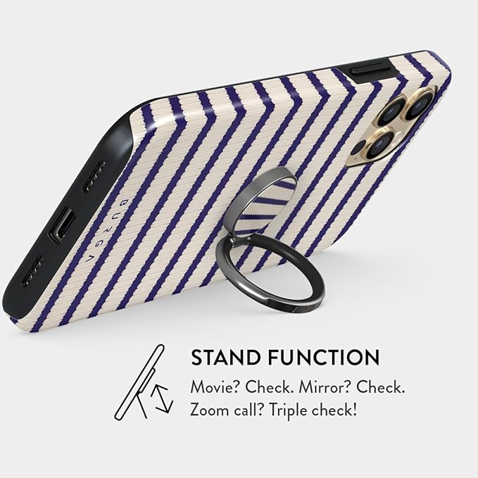 BURGA Cell Phone Ring, Holder Grip and Stand - Finger Phone Grip for Back of Smartphone Case, Kickstand 360 Rotation, Universal Ring for iPhone Samsung Galaxy Huawei Google Pixel, Stylish Accessories
