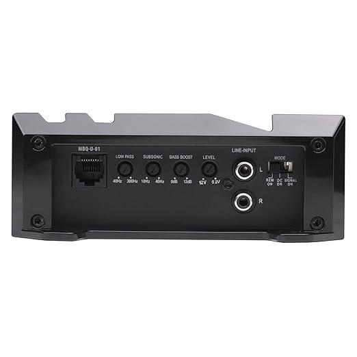 MB Quart Formula 2,000 Watt 1 Ohm Stable Mono Full Range Class Q1 Car Audio Mobile Amplifier with Bass Remote, FA2-2000.1, Black