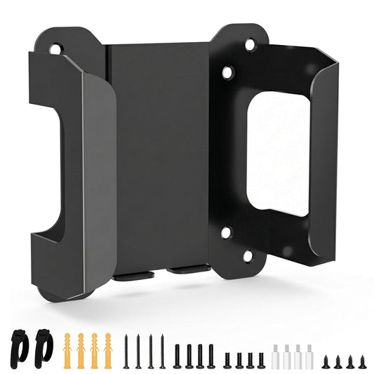 Metal Mount for HP Docking Station VESA Wall and Under Desk Mount for HP USB-C Dock G5 Adapter Mounting Bracket for HP Laptop Dock G5 Holder with Cable Ties Black, Easy Access to All Ports