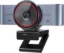 EMEET C960 Ultra 4K Webcam for Mac & PC, 1/1.5" Large Sensor, Metal Body