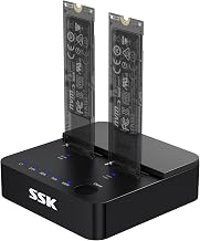 SSK NVMe & SATA SSD Cloner M.2 Duplicator Dual Bay Dock SSD to USB Adapter - Image 1