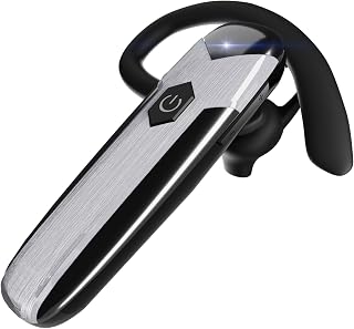 Bluetooth Headset V5.3 Single-Ear Earpiece with Wireless Microphone 48H Battery, Bluetooth Earpiece - Handsfree for Driving/Truck Drivers, Compatible with iPhone, Android, Samsung - Image 1