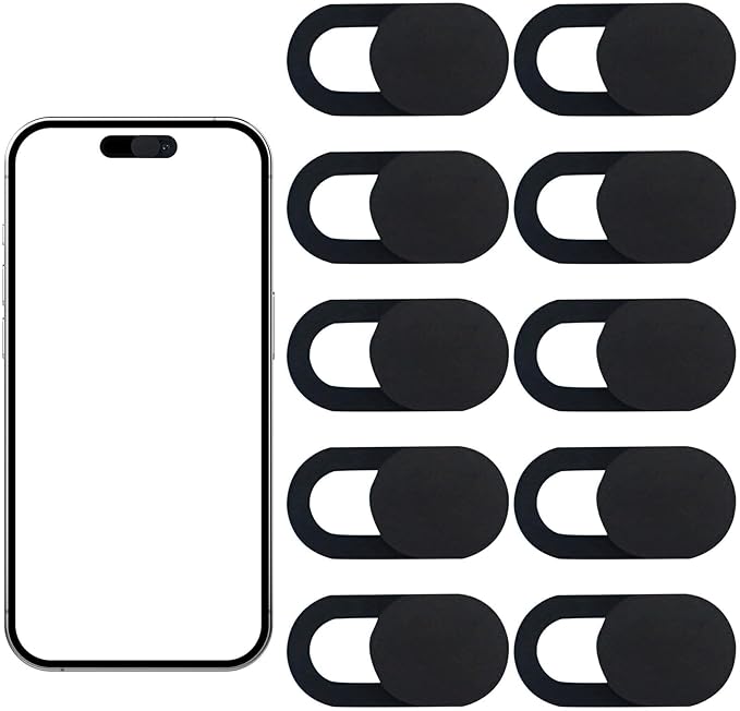 10Pcs Webcam Cover Slide, Thin Web Camera Covers, Laptop Camera Cover Slide, Computer Camera Cover, Camera Blocker for Macbook Pro/iMac/Laptop/PC/iPad Pro/iPhone, to Protect Privacy and Security