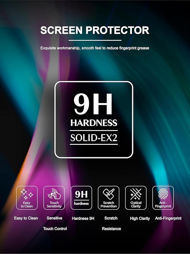 imos Screen Protector for iPhone 16 Pro Max, 2.5D Blue Light Block Black Border Protector Tempered Glass, Durable and Drop-Resistant, Bubble Free, Easy Installation