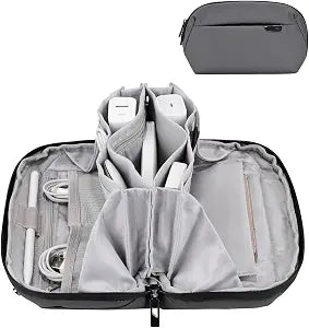 Dark Grey Travel Electronics Organizer Bag