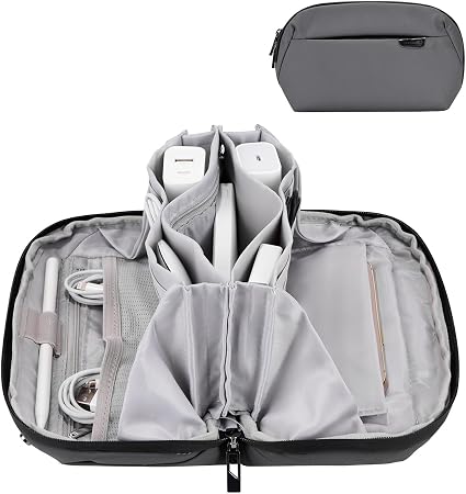 Dark Grey Travel Electronics Organizer Bag
