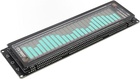 Music Spectrum Display, VFD Audio Spectrum Analyzer, Dual Control Options and Type C Port, for Smartphones, Computers, CDs, MP3 Players, and DVDs