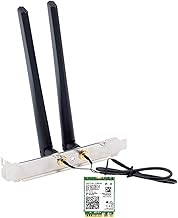 AX210NGW DTK WiFi Card WiFi 6E Supports 6GHz, 2230, 2x2 AX+BT 5.3+Tri-Band, Includes RF Cable (11 inch), 5dBi High Gain Antennas and Low-Profile Brackets - Image 1
