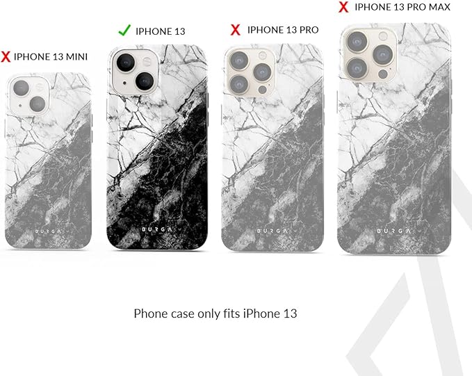 BURGA Phone Case for iPhone 13 - Cute, Trendy, Aesthetic, Pattern Phone Cover, Hard Shell Protection - fits Apple iPhone 13 Case for Women and Men
