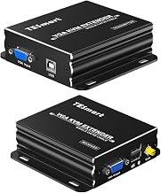 TESmart 1080P 60Hz Long Range 984ft USB VGA KVM Extender Over Cat5e Cat6 Ethernet Cable (up to 984ft/300m, Transmitter+Receiver) - Image 1
