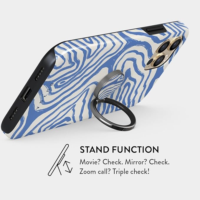 BURGA Cell Phone Ring, Holder Grip and Stand - Finger Phone Grip for Back of Smartphone Case, Kickstand 360 Rotation, Universal Ring for iPhone Samsung Galaxy Huawei Google Pixel, Stylish Accessories