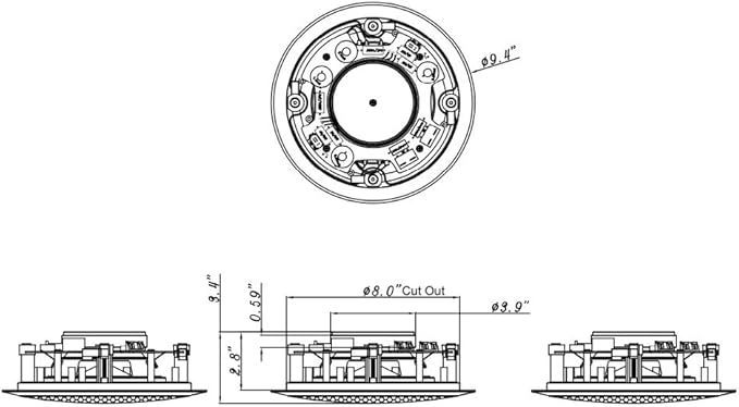 652S2C Silver Ticket In-Wall In-Ceiling Speaker with Pivoting Tweeter (2 Channel Stereo 6.5 Inch in-ceiling) 9.4 inch overall size