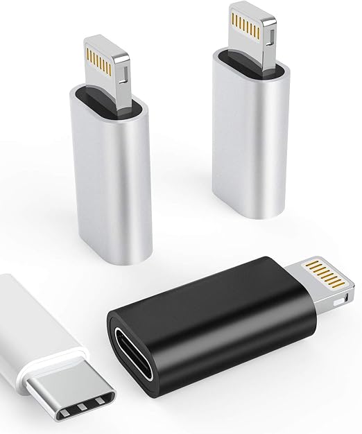 zoyuzan 3Pack USB C Female to Lightning Male Adapter for iPhone 12/11/8 X XR/XS/SE/7Plus/Pro Max Ipad Air Mini Type Compatible with Charging Support Data Transmission Connect