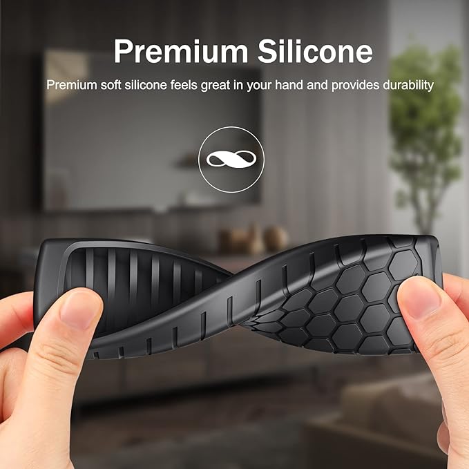 Fintie Silicone Case for Fire TV Stick 4K Max (2nd Gen)/Toshiba/Insignia/Pioneer/2-Series/4-Series/Omni Fire TV Remote - Anti Slip Shockproof Cover for Alexa Voice Remote Enhanced, Black