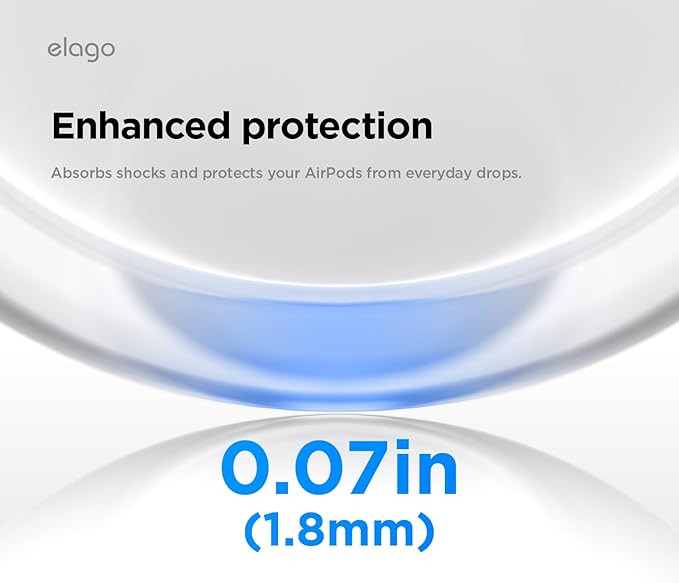 elago Clear Case Compatible with AirPods Pro 3 Case Clear Cover - Lanyard Included, Strap Included, Reduced Yellowing, Shockproof, Full Protection, Soft TPU (Transparent)