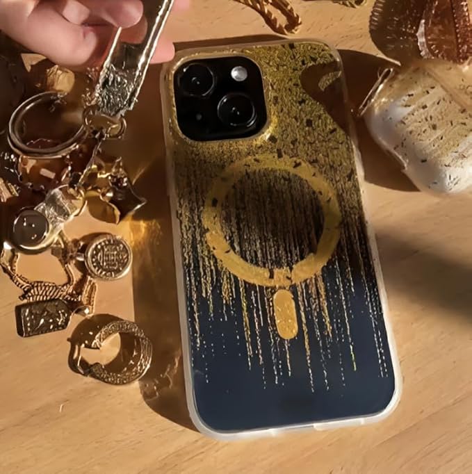 Sonix Case for iPhone 15 Plus/iPhone 14 Plus | Compatible with MagSafe | 10ft Drop Tested | Drippin' Gold