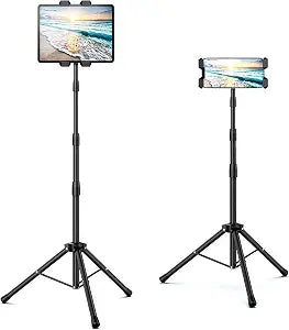 Tablet Floor Stand Adjustable Tripod Stand Compatible for 5.5-12.9" iPad
