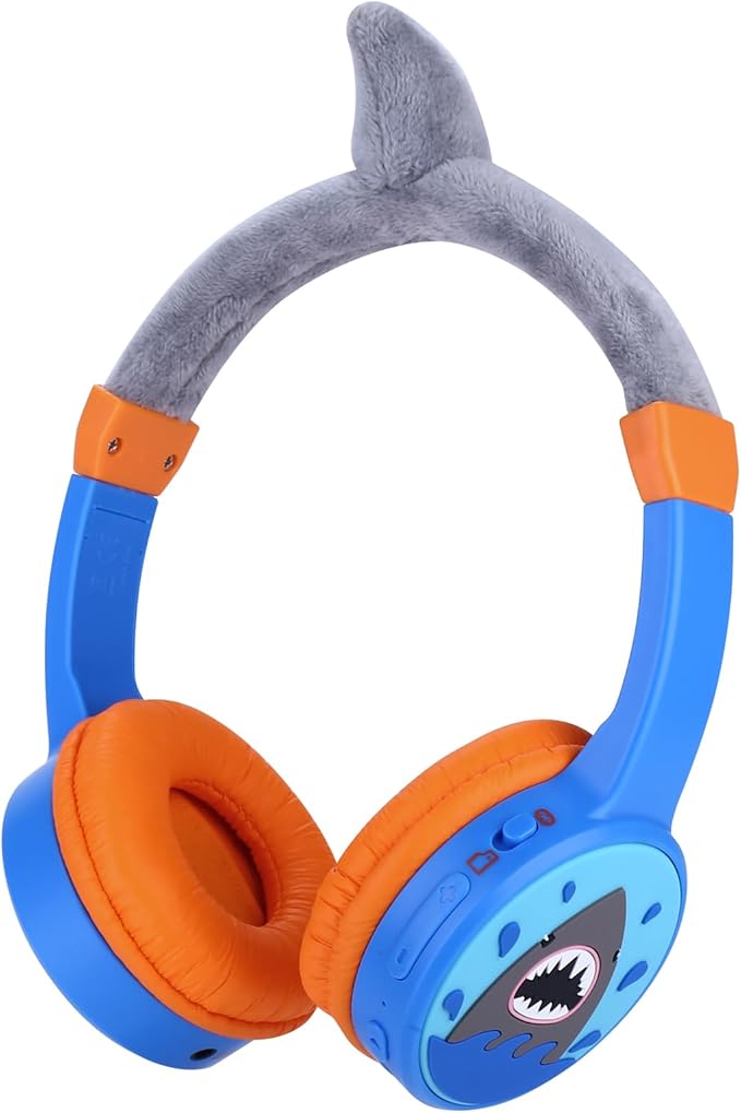 Kids Bluetooth Headphones Toddler Wireless/Wired Headphone with MIC Bluetooth 5.3 Stereo Sound Sharing Function Adjustable 85dB Safe Volume Limited SD Card Slot Kid Headset for Home School