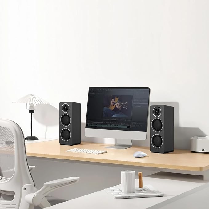 Computer Speakers with Subwoofer, 2.1 Gaming Speaker System for Desktop PC, 8" Deep Bass, Bluetooth 5.3, AUX/RCA/Optical/Coaxial, Surround Sound for PC/Monitor/TV - Black