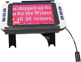 Digital Magnifier 3.5 Inch LCD Screen 2X-32X Zoom, Handheld Portable Electronic Video Magnifier Reading Aids for Low Vision, Rechargeable, Rotating Handle & AV Output 26 Color - Image 1