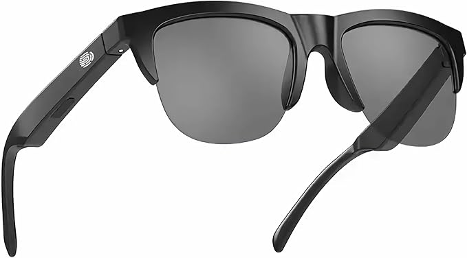 F06 Smart Glasses Open Ear Bluetooth Sunglasses for Men Women 5.3 Bluetooth Smart Sunslasses Touch Control Music Calling with UV Filtered Lenses, Storage Case for Outdoor Running Cycling