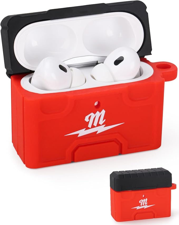 for Milwaukee Packout AirPod Pro 1 & 2 Soft Case - Protective Silicone Cover for Milwaukee Packout - Creative Toolbox Style Case