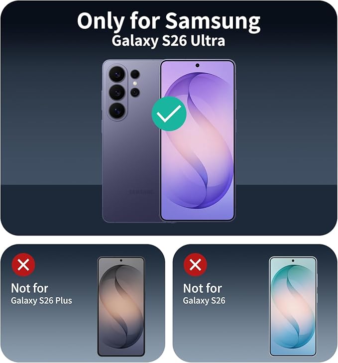 3+3+1-Pack, Screen Protector and Camera Lens Protector for Samsung Galaxy S26 Ultra with Installation Alignment Aid, Tempered Glass Film, Impact-Protection, HD, Anti-Scratch, 9H Hardness